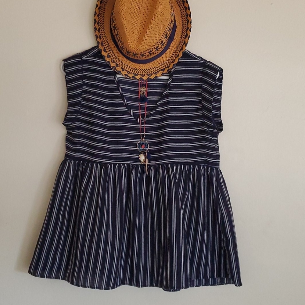 THML navy stripe top